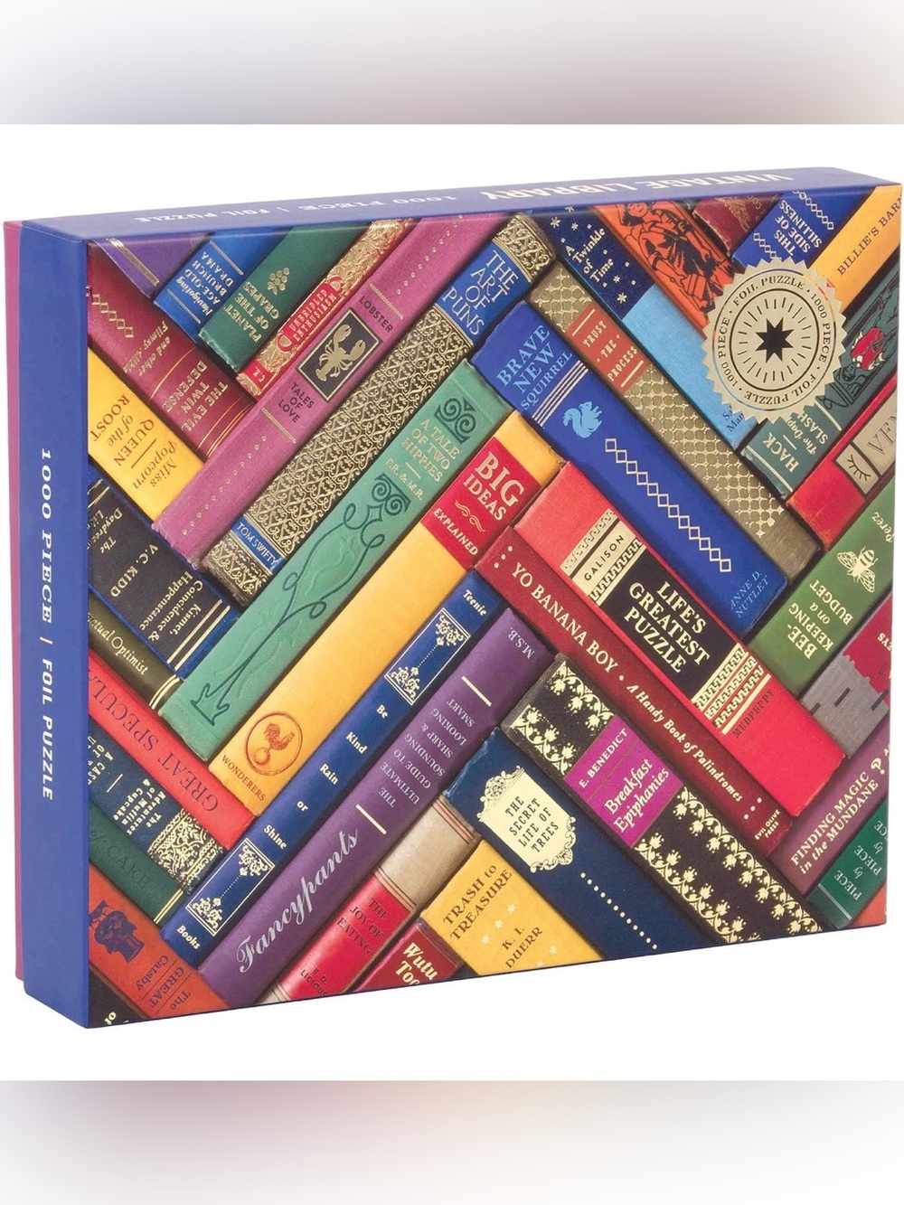Galison Phat Dog Vintage Library 1,000 Piece Jigsaw Puzzle 🧩 w/ Poster